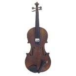 French Stradivari copy violin, 14 1/8", 35.90cm