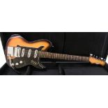 1962 Burns Split Sonic electric guitar, cherry sunburst finish with typical fading to the front,