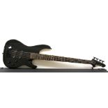 Aria Pro II Magna Series MAB-20/5 bass guitar, black finish, electrics appear to be in working