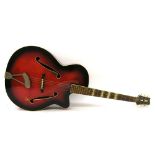 1961 Framus 5/59 Sorella archtop guitar, made in Germany, ser. no. 07547, black rose finish with