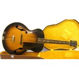 1930s Cromwell by Gibson archtop guitar, stamped DC-96 to the back of the head, also stamped no.