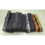 Five various violin cases, three viola cases and a mandolin case (9)