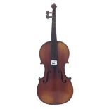 French J.T.L. Stradivari copy violin circa 1910, 14 1/8", 35.90cm