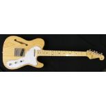 SX VTG Series custom handmade thinline Telecaster style electric guitar, made in China, ser. no.