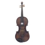 Interesting late 18th/early 19th century German violin by and labelled Johann Gottfried Hamm...,