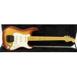 1983 Fender Stratocaster electric guitar, made in USA, ser. no. E328915, aged cherry burst finish