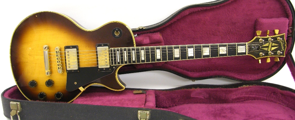 1980 Gibson Les Paul Custom electric guitar, made in USA, ser. no. 80230658, tobacco sunburst finish