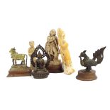 Interesting collection of Eastern artefacts to include two archaic looking terracotta figures,