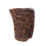 Simulated horn libation cup, 4" long