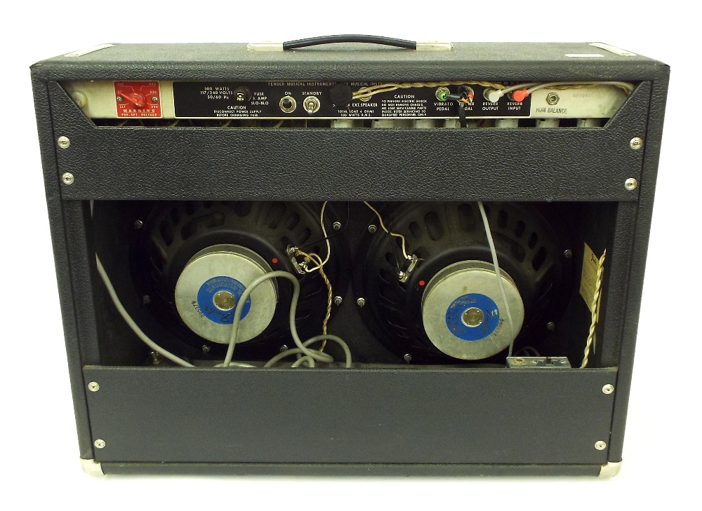 1973 Fender Twin Reverb guitar amplifier, made in USA, chassis no. A602841, with original Fender - Image 2 of 2