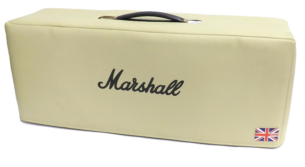 1976 Marshall JMP MK 2 guitar amplifier head, ser. no. S/A2186H, with a cream badged dust cover; - Image 4 of 7