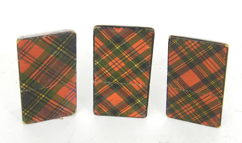 Tartan ware - three sloped top needle packet boxes, in the McLean and Prince Charley patterns, - Image 2 of 2