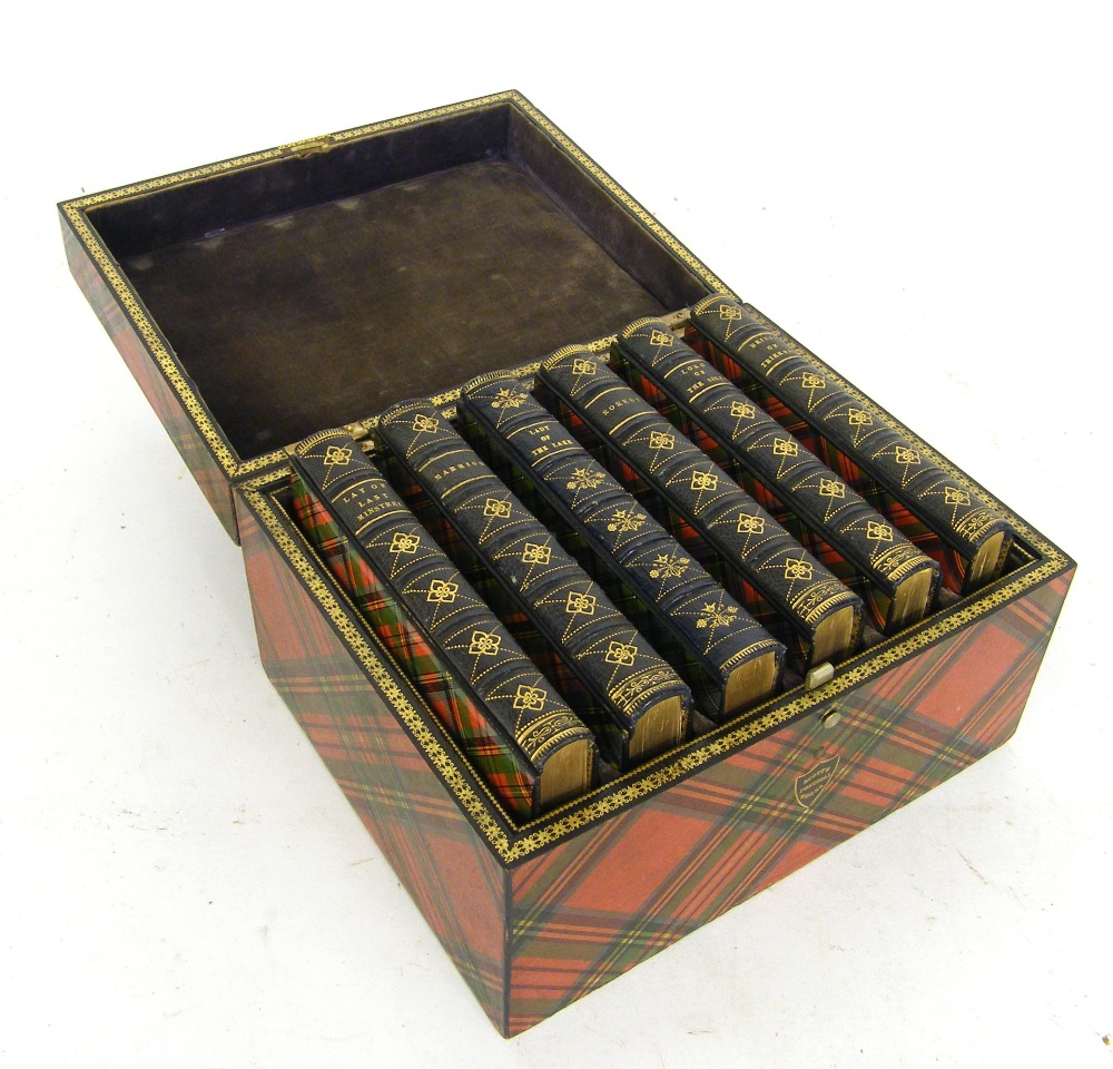 Tartan ware - Sir Walter Scott - Scott's' Poetical Works with tartanware binding in the Stuart,