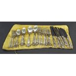 Part canteen of Tiffany & Co. 'sterling' kings pattern cutlery comprising four tablespoons, six