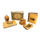 Mauchline ware - Lake District albums, needle case and boxes (6)