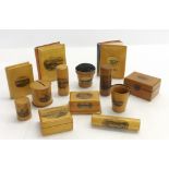 Mauchline ware - assorted items mainly with transfers of the South and South West of England to