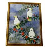 Oenone Hammersley (20th century, American) - 'Sulphur crested cockatoos', signed and dated 1989,