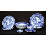 Small collection of Copeland Spode Italian ware to include a fruit bowl, cup and saucer and