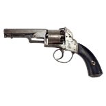 19th century .32 Webley percussion revolver, the octagonal barrel inscribed J.P. Field & Co, with