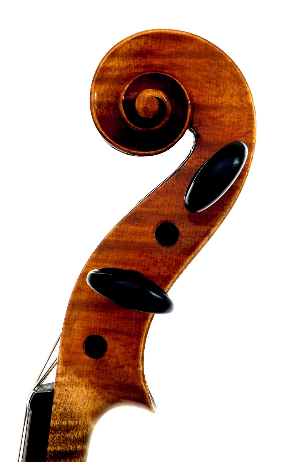 Violin labelled Giuseppe Vignali, da Verucchio, 1916, the one piece back of broad curl with - Bild 3 aus 3
