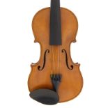 English violin by and labelled Deus adsit obsit mundus, Walter H. Mayson, Manchester, 'Old