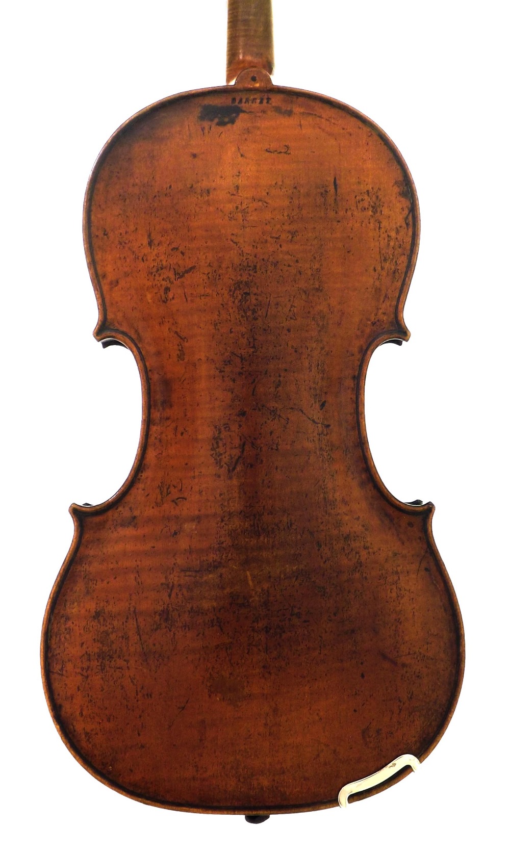 English violin attributed to John Barrett and branded Barret below the button, unlabelled, the one - Bild 2 aus 4