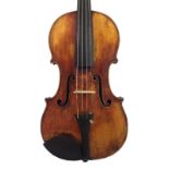 Paris School violin labelled H.C. Silvestre, Paris 1889, the two piece back of faint medium curl