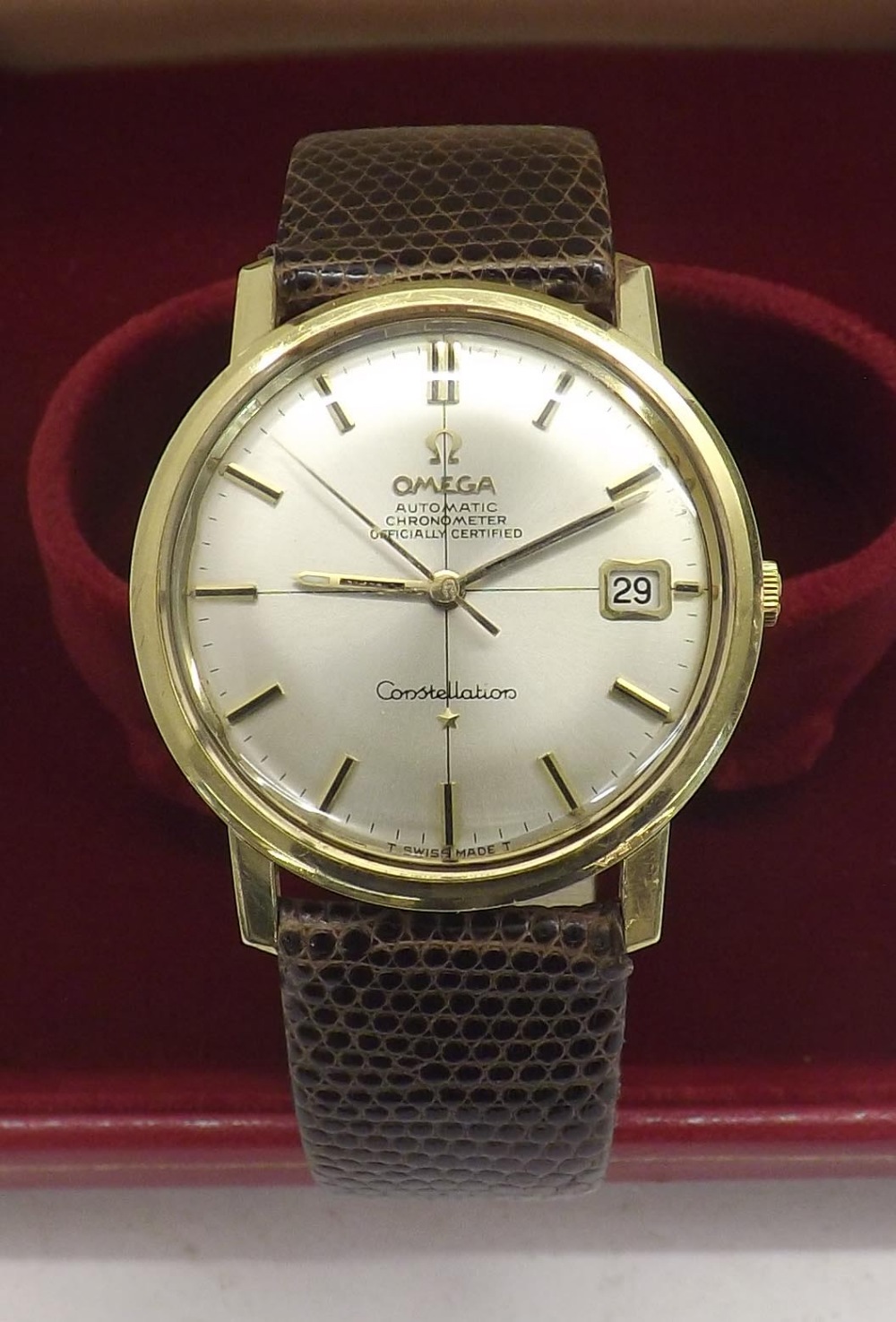 Omega Constellation chronometer automatic gold plated and stainless steel gentleman's wristwatch, - Image 2 of 3