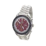 Omega Speedmaster automatic chronograph stainless steel gentleman's bracelet watch, serial no.