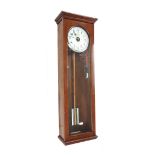 Mahogany electric master clock, the 10" dial signed National Electric, St Mary Gray, Kent, enclosing