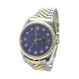 Rolex Oyster Perpetual Datejust gold and stainless steel gentleman's bracelet watch, ref. 16233,