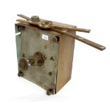 Rare large Gents Ratchet & Pawl W4 turret master clock slave movement, 12.75" x 10.75"