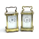 Contemporary French carriage clock timepiece signed L'Epee, within a Douchine brass case, 6.25"