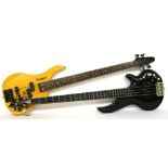 Tanglewood Rebel 4K bass guitar, honey finish, soft case; together with a Tanglewood Curbow bass