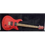 1986 Paul Reed Smith PRS electric guitar, made in USA, ser. no. 6 xxx3, fire red finish, various