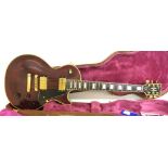 1996 Gibson Les Paul Custom electric guitar, made in USA, ser. no. 9xxx6xx4, wine red finish,