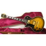 1991 Gibson Les Paul Custom left-handed electric guitar, made in USA, ser. no. 9xxx1xx6, two-tone