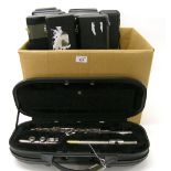 *Eleven various ex student metal flutes (all cased) (11) (at fault)