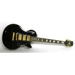 Epiphone Les Paul Custom electric guitar, three pickup model, made in China, black finish, electrics