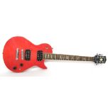 Washburn Winpro electric guitar, quilted red finish with some light wear, electrics in working