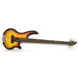 Cort Curbow 4Al bass guitar, sunburst finish, large blemish near to the control cavity on the