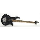 Traben Torrent bass guitar, green/black quilted finish, some light surface wear and touched-up