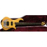 Traben Array Limited bass guitar, spalted maple finish, electrics in working order, Hiscox hard