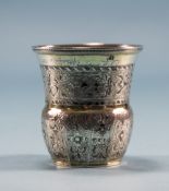 Russian Silver Niello Beaker Of Unusual