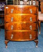 Early To Mid 20thC Walnut Chest Of Drawe