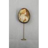 Large Classical Shell Cameo, Depicting T