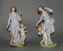 Meissen - Fine Pair of 19th Century Porc