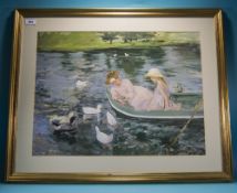 Large Framed Print After Mary Cassatt Ti