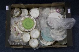 Mixed Box Of Pottery, Comprising Part Tea Services,