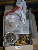 Mixed Box Of Oddments And Collectables, Comprising Flatware, Ornaments, Costume Jewellery, Lighters,